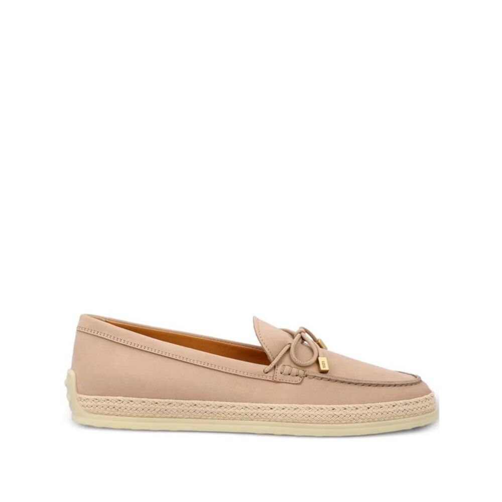 Raffia Weaving Silky Nubuck Loafers Women